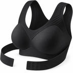 Posture Support Wireless Bra with Adjustable Front Band