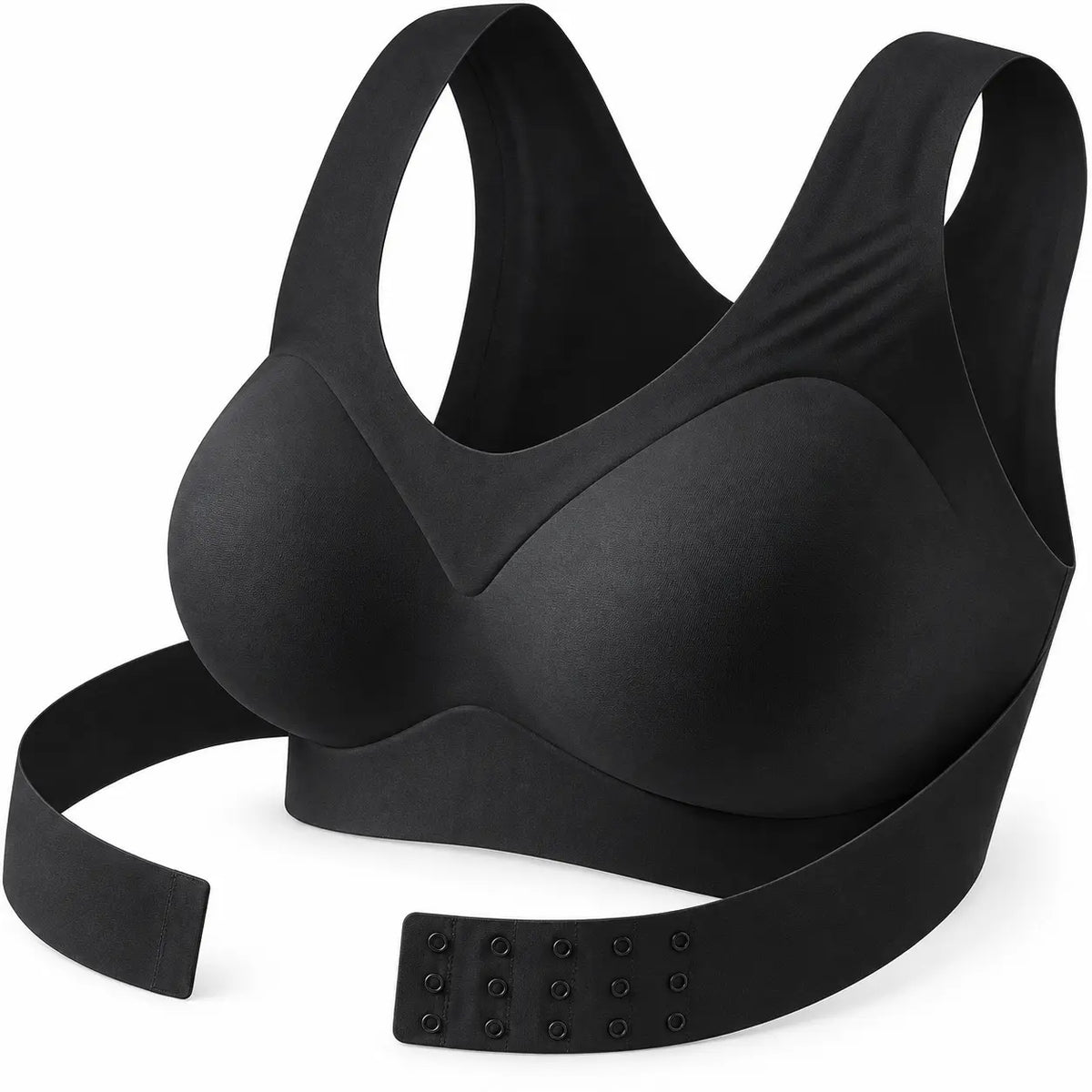 Posture Support Wireless Bra with Adjustable Front Band