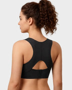 Posture Support Wireless Bra with Adjustable Front Band