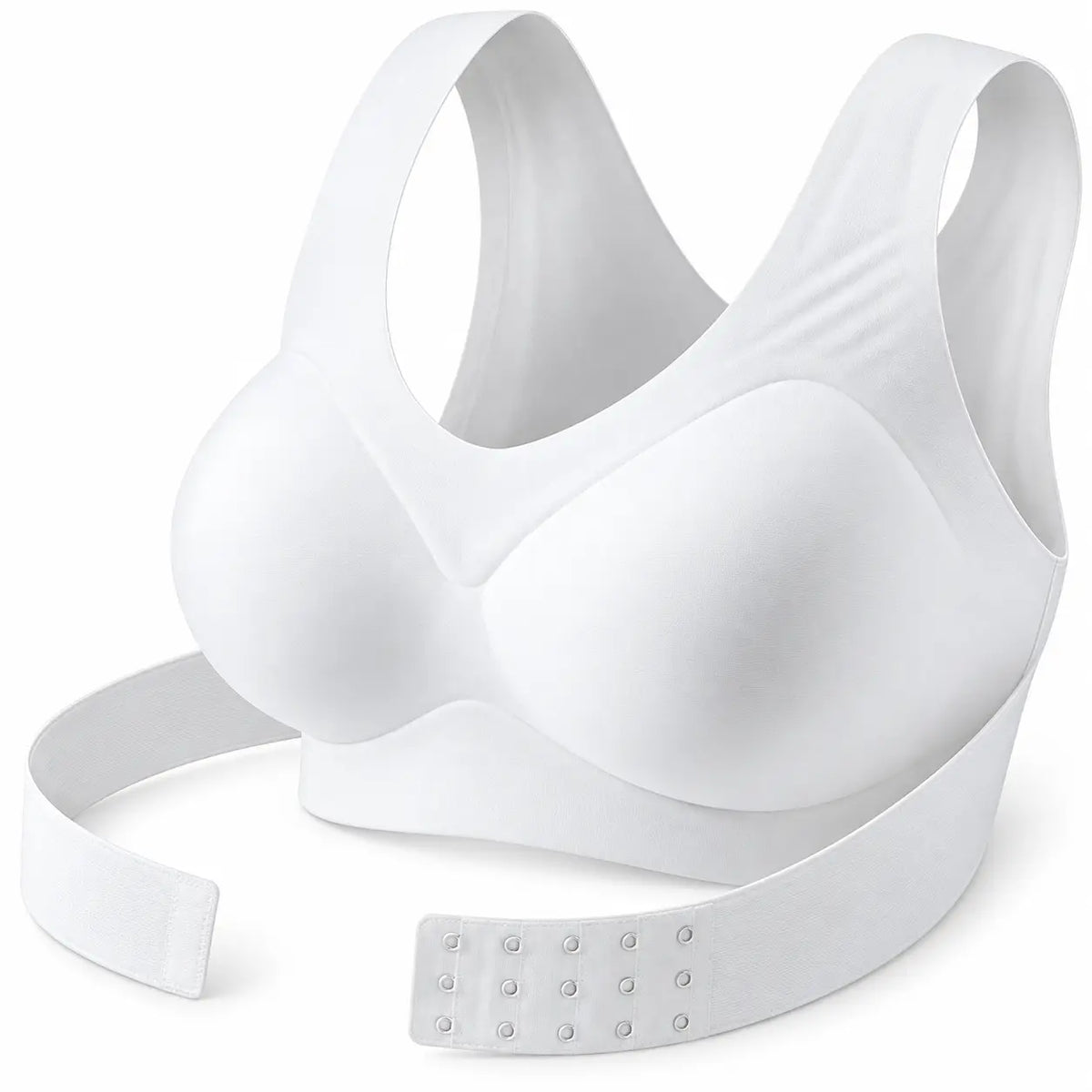Posture Support Wireless Bra with Adjustable Front Band
